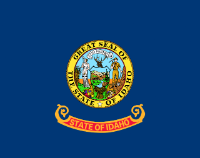 Idaho state flag. Search for reverse mortgage lenders and counselors in Idaho.