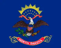 North Dakota state flag. Search for reverse mortgage lenders and counselors in North Dakota.